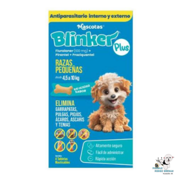 Blinker Plus Razas Pequeñas (4.5-10 Kg) Fluralaner 100 Mg Jb Perro 1 Tableta