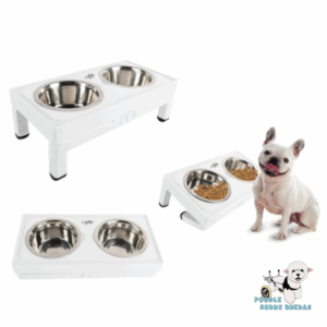 Comedero Doble Ajustable Afp All For Paws Perro 1 Unid