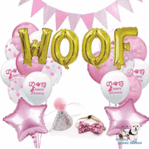 Kit De Cumpleaños Rosado Perro 1 Unid