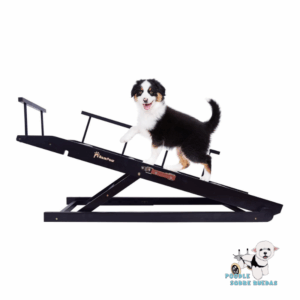 Rampa 6 Alturas Ajustables De 40 Cm A 66 Cm / Madera Negra Rampaw Perro