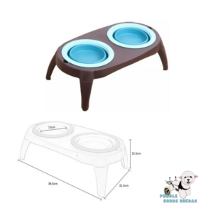 Pet Bowl Set Azul Dougez Perro 1 Unid