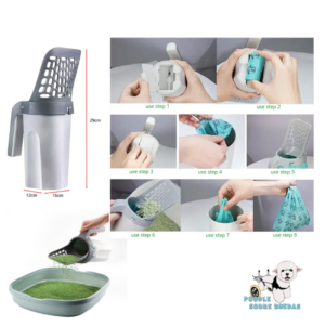 Pala Para Arena Con Bote De Basura Gato 1 Unid