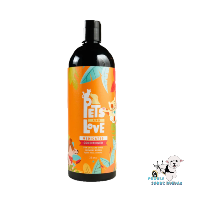 Acondicionador Medicado Con Aroma Armonia Pets And Love Perro 16 Onz