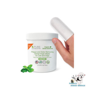 Plaque & Tartar Removing Dental Finger Wipes Pure And Natural Pet Perro 50 Unidades