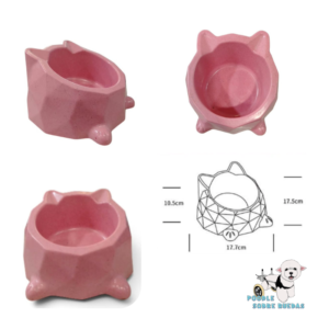 Cuenco De Bambú Ecológico Color Rosado Pet Brands Perro 1 Unidad