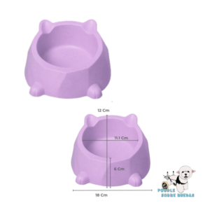 Cuenco De Bambú Ecológico Color Morado Pet Brands Perro 1 Unidad