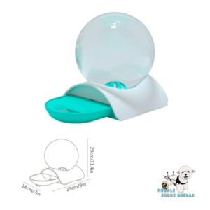 Dispensador Tipo Burbuja De Agua Por Gravedad 2.8 Lt Color Blanco/Turquesa Perro 1 Unidad