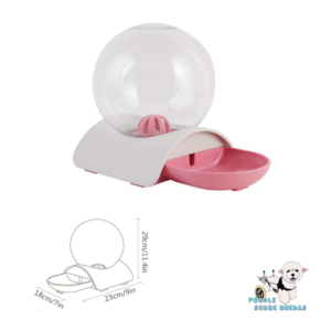 Dispensador Tipo Burbuja De Agua Por Gravedad 2.8 Lt Color Blanco/Rosado Perro 1 Unidad