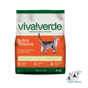 Arena Granos Gruesos Viva!Verde Gato 4 Kg