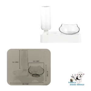 2 En 1 Dispensador Agua Y Plato Comida Balacoo Gato 1 Unidad