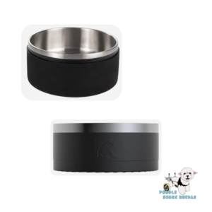 Plato Acero Inoxidable Color Negro Rtic Perro 1 Unidad