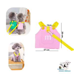Arnés & Correa M&M Talla M Color Rosado / Amarillo Pets Republik Perro 1 Unidad