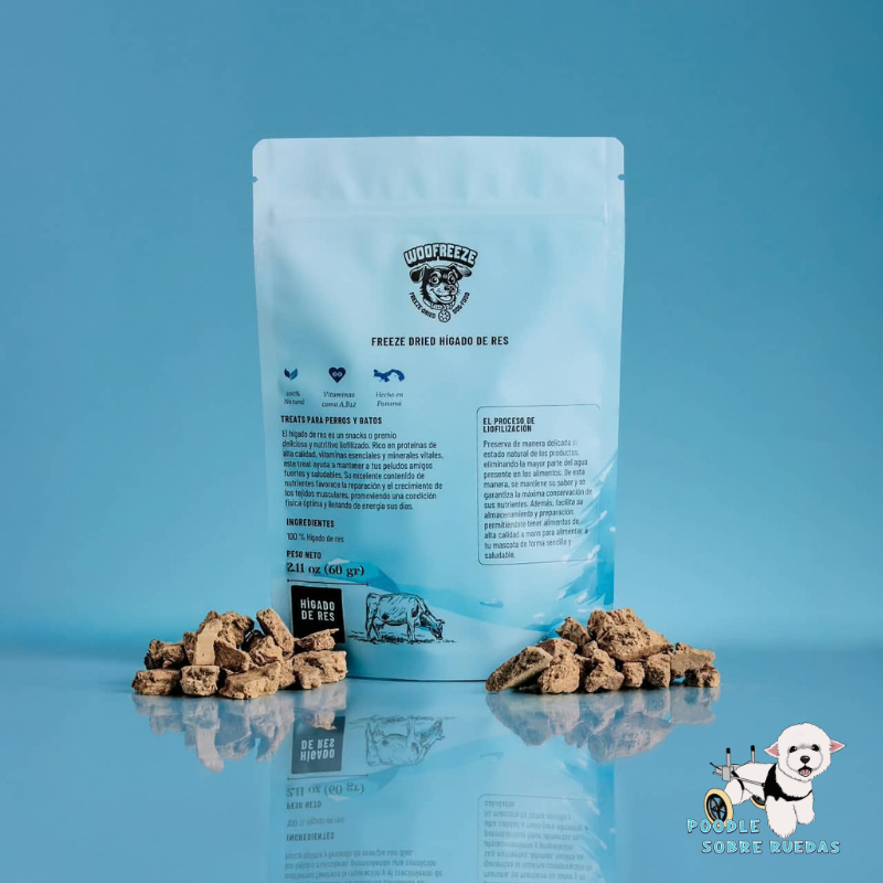 Higado De Res Liofilizado Woofreeze Gato 60 Gr