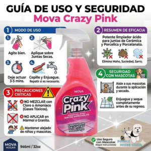 Crazy Pink Lava Juntas Mova Hogar 946 Ml