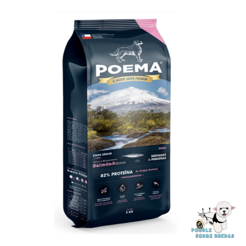 Salmón & Arroz Hipoalergénico Etapa Senior Poema Perro 3 Kg