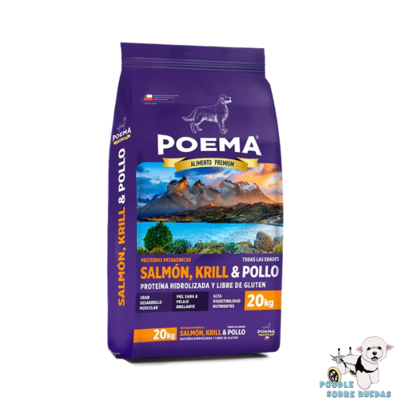 Proteínas Patagónicas, Salmón. Krill & Pollo Poema Perro 20 Kg