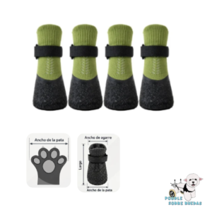 Botitas Running Color Verde Talla S Quebran Perro Set 4 Unidades