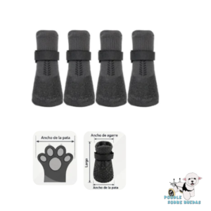 Botitas Running Color Negro Talla L Quebran Perro Set 4 Unidades