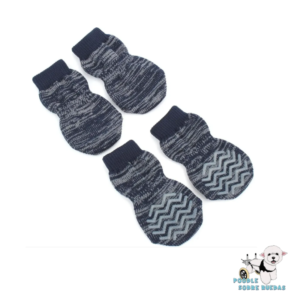 Medias Antideslizantes Hidrofóbicas Color Azul/Gris Talla M Lanboer Perro Set 4 Unidades