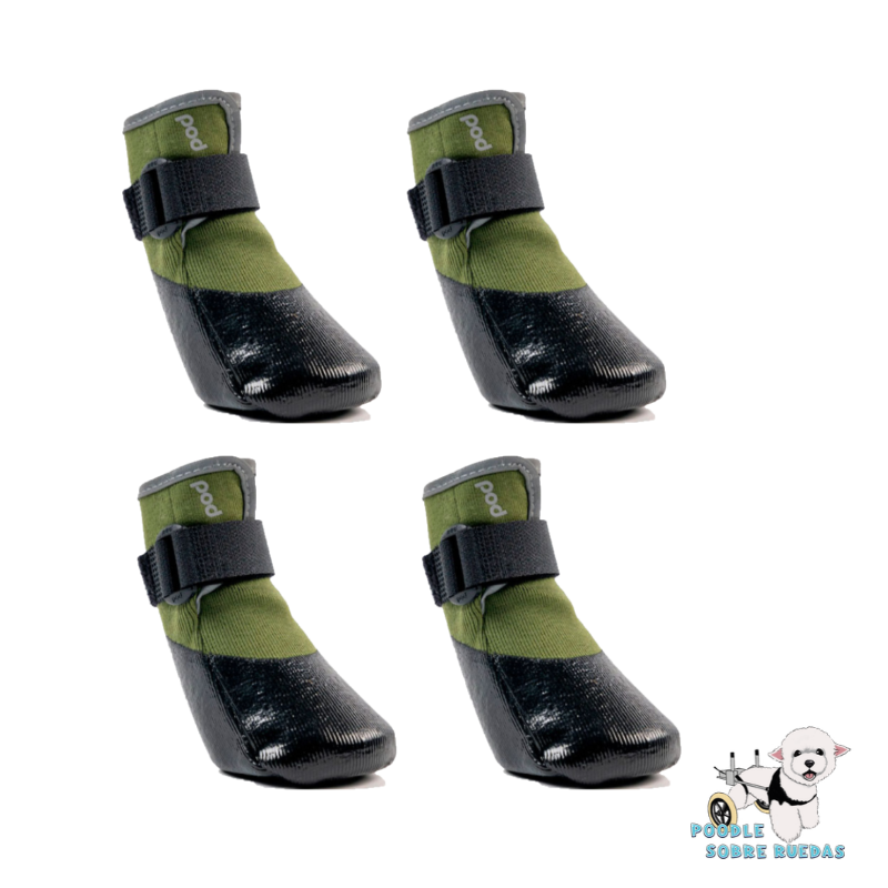 Botitas Upstream Color Verde Talla XL Pawtech Perro Set 4 Unidades
