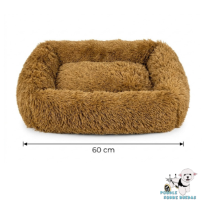 Cama Sofá Café Cuadrada 60X50 Cm Pet Park Perro 1 Unidad