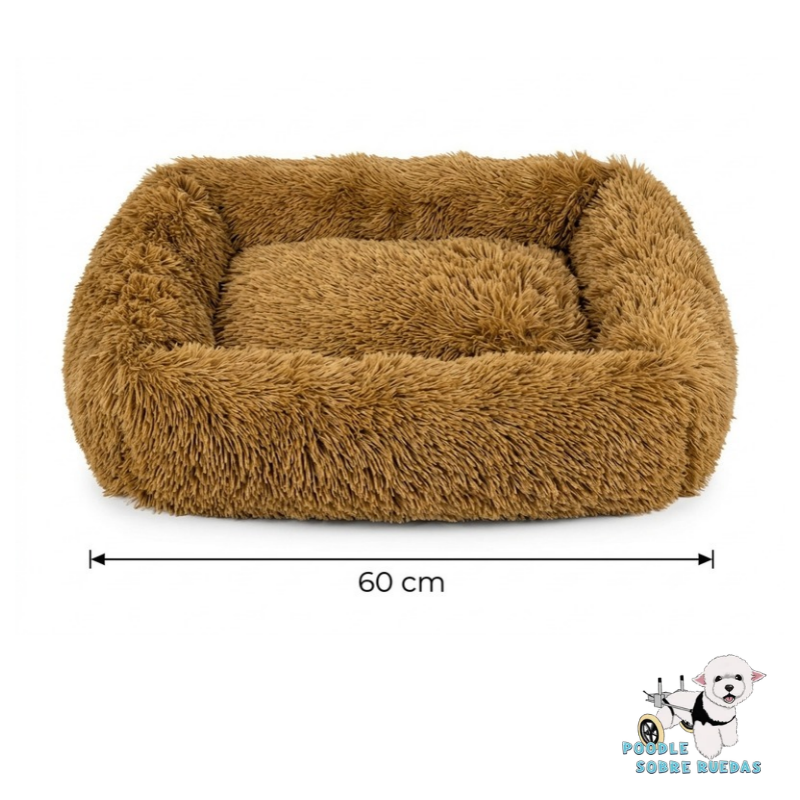 Cama Sofá Café Cuadrada 60X50 Cm Pet Park Perro 1 Unidad