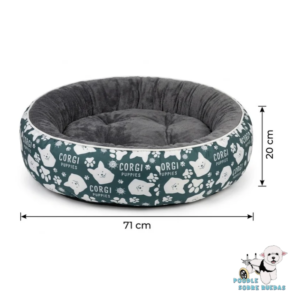 Cama Redonda Estampado Corgi Talla Xl 71X20 Cm Pets Republik Perro 1 Unidad