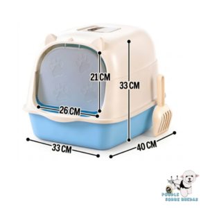 Arenero Cerrado Azul Zoo Planet Gato 1 Unidad