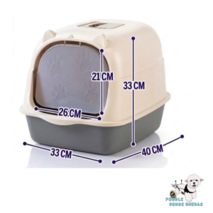 Arenero Cerrado Gris Zoo Planet Gato 1 Unidad
