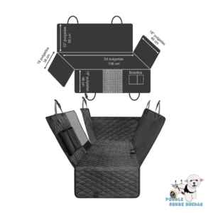Protector Asiento Trasero Auto Color Negro Zoo Planet Perro 1 Unidad