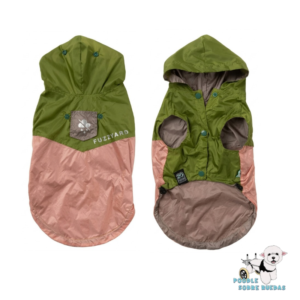 Impermeable Color Verde Oliva & Rosa Talla 2 Fuzz Yard Perro 1 Unidad