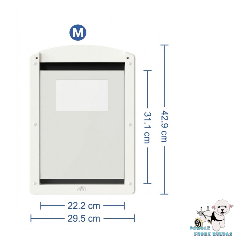 Puerta Para Mascotas Con Solapa Magnética (Talla M) Classicmacher Perro 1 Unidad